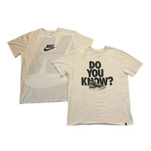 VTG Nike AOP Air Jordan Cement 3 (Set of 2) Graphic Print Sneaker Tee Tshirt XL